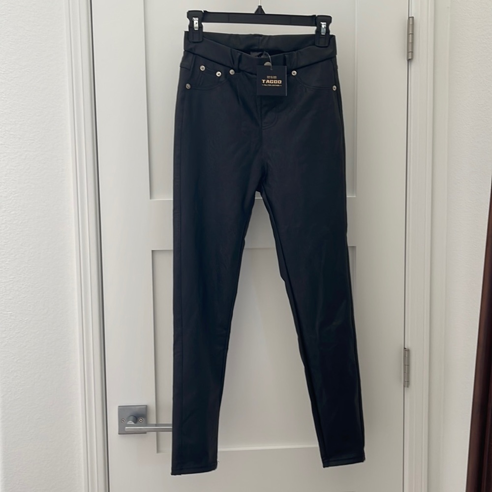 Extra small faux leather pants